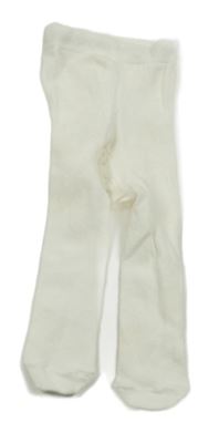 Bílé punčocháče s volánky 