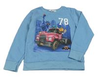 Světlemodrá mikina s náklaďákem H&M