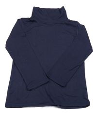 Tmavomodré triko s rolákem 