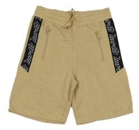 Béžové teplákové kraťasy s nápisy H&M