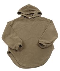 Béžová fleecová oversize mikina s kapucí Shein