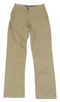 Béžové plátěné kalhoty Matou France