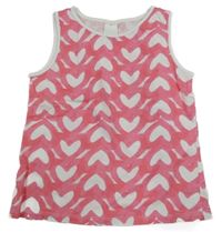 Růžový top se srdíčky C&A