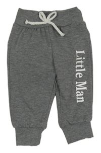 Šedé tepláky s nápisem 