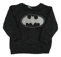 Tmavošedá melírovaná mikina s Batmanem Next