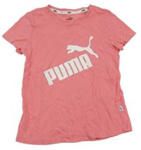 Růžové tričko s logem Puma 