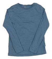 Modrošedé triko H&M