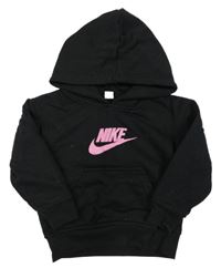 Černá mikina s kapucí a logem Nike