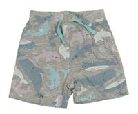 Šedé melírované kraťasy s mořskými živočichy PRIMARK