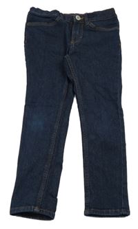 Tmavomodré skinny teplákové rifle H&M