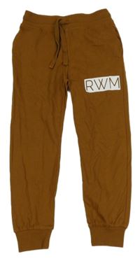 Hnědé tepláky s písmenky H&M