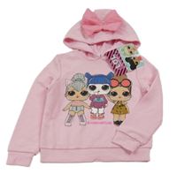 Nové - světlerůžová mikina s L.O.L. SURPRISE! a kapucí PRIMARK