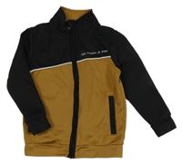 Bronzovo-černá thermo propínací mikina s nápisem George