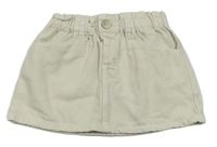 Smetanová paper bag riflová sukně ZARA