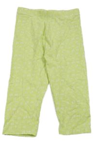 Světlezelené capri legíny s obrázky Kids