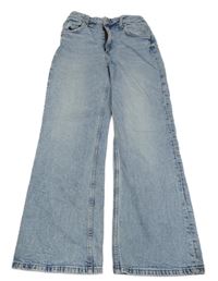 Světlemodré plísňové baggy waist boocut leg rifle H&M