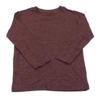 Mahagonové melírované triko Tu