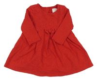 Červené vzorované šaty s mašlí C&A