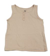 Světlepudrový žebrovaný top H&M