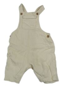 Smetanové riflové laclové kraťasy s kapsou F&F