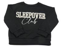 Černá mikina s nápisy Matalan