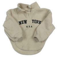 Svěqtlebéžová fleecová mikina s nápisy SHEIN