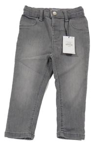 Nové - šedé skinny teplákové rifle PRIMARK
