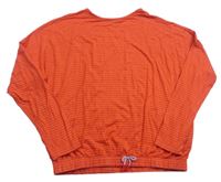 Oranžové pruhované triko Tchibo