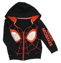 Černá propínací mikina se Spidermanem a kapucí George