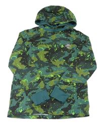 Zeleno-khaki-černé army skvrnité triko s kapucí zn. Next