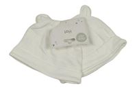 Nové - 2x bílá balvněná čepice s oušky F&F