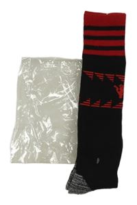 Nové - Černé podkolenky se vzorem a pruhy