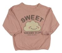 Starorůžová lehká mikina s mrakem Next