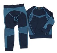 2set - Tmavomodré spodní triko + kalhoty Lupilu