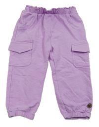 Levandulové cargo tepláky Topomini