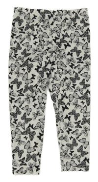 Bílé legíny s motýly Shein