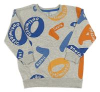 Šedá melírovaná mikina s písmeny Little Kids