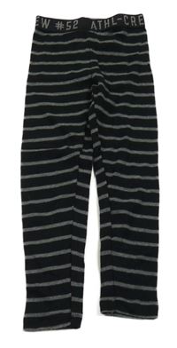 Černo-tmavošedé pruhované spodní kalhoty C&A