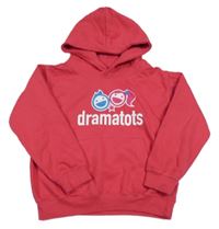 Malinová mikina s potiskem a kapucí AWDis