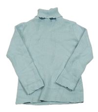 Světlemodrý žebrovaný svetrový rolák Matalan