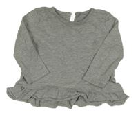 Šedé melírované triko s kanýrem GAP