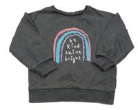 Antracitová mikina s duhou George