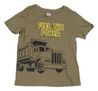 Hnědé tričko s náklaďákem Dopodopo