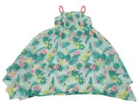 Světlemodré šifonové šaty s listy a melouny Dopodopo