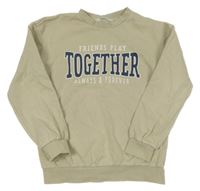 Béžová mikina s nápisem H&M