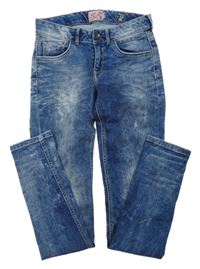 Modré teplákové super skinny rifle Vingino