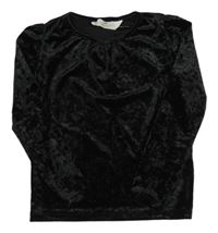 Černé sametové triko H&M