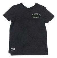 Tmavošedé vzorované tričko s Batmanem George