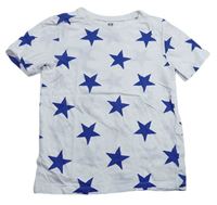 Bílé tričko s modrými hvězdami H&M