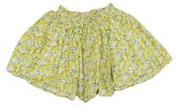 Bílo-žlutá vzorovaná sukně s citrony zn. Next